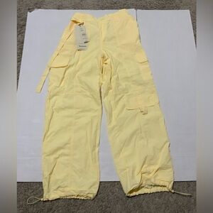 Women’s No Boundaries Yellow Parachute Baggy Pants